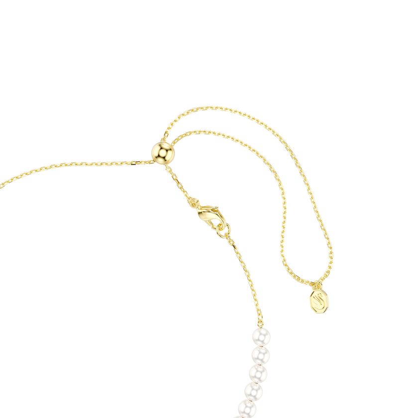 swarovski idyllia choker  crystal pearl  mixed cuts  bee  white  gold tone plated