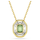 swarovski chroma pendant octagon cut green gold tone plated