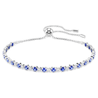 swarovski matrix tennis bracelet mixed round cuts blue rhodium plated