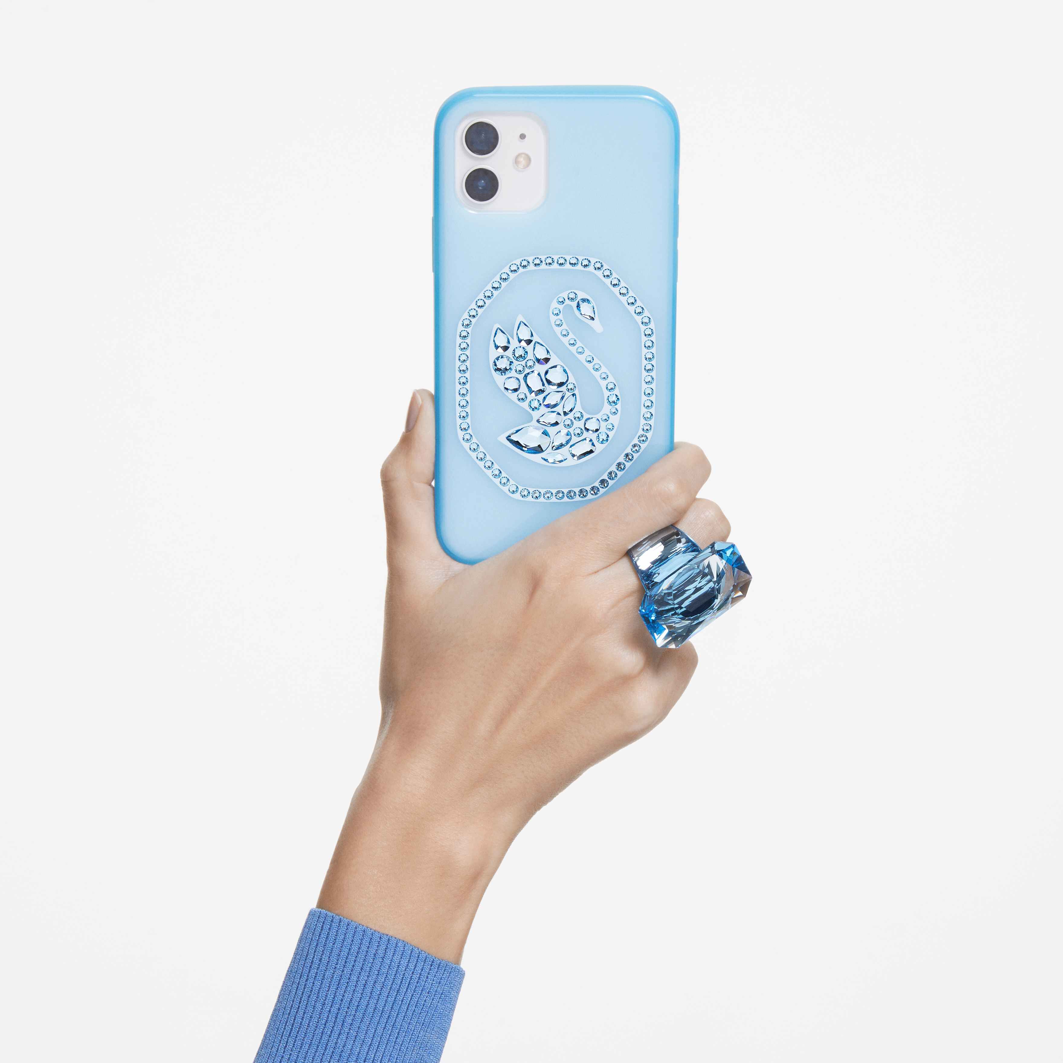 swarovski signum smartphone case  iphone  13 pro max  blue