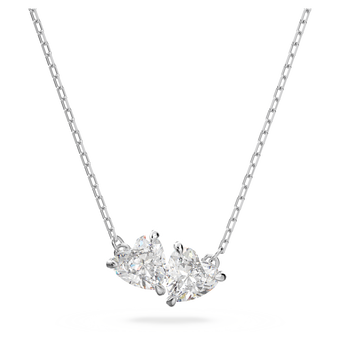 swarovski mesmera necklace  heart  white  rhodium plated
