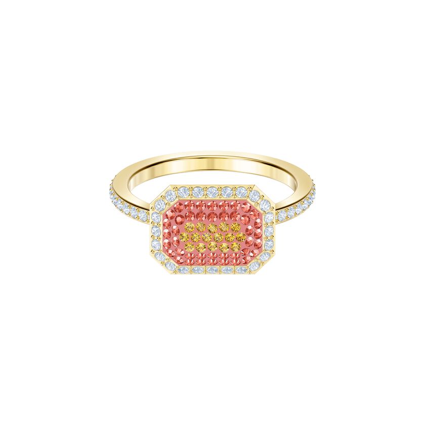 No Regrets Ring, Multi-colored, Gold plating
