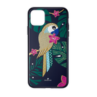 Tropical Parrot Smartphone Case with Bumper, iPhone® 11 Pro Max, Dark multi-colored
