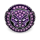 swarovski black panther ring black panther purple rhodium plated