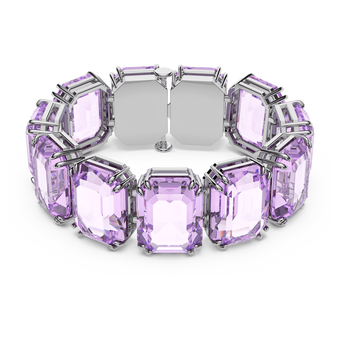 Millenia bracelet, Octagon cut, Purple, Rhodium plated swarovski millenia bracelet  octagon cut  purple  rhodium plated