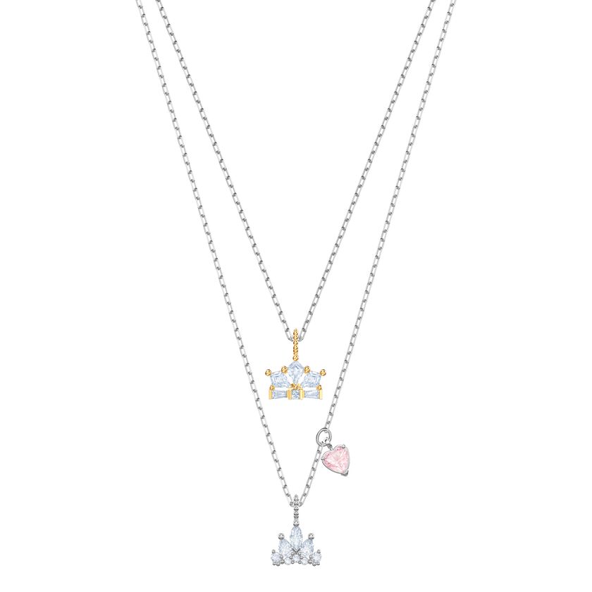 Out of this World Queen Necklace, White, Mixed plating