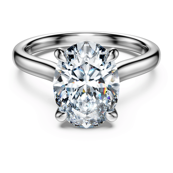 swarovski eternity solitaire ring  laboratory grown diamonds 3 ct tw  oval cut  18k white gold