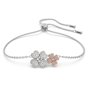 swarovski latisha bracelet  flower  multicolored  rhodium plated