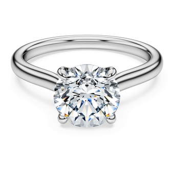 swarovski eternity solitaire ring  laboratory grown diamonds 2 ct tw  round cut  18k white gold
