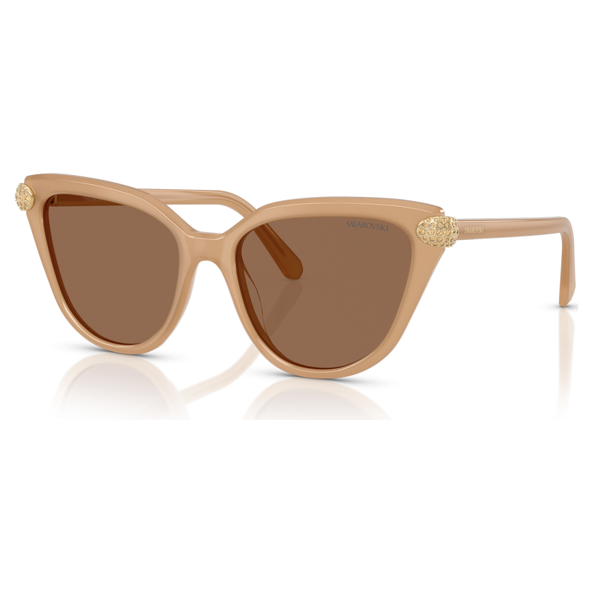 swarovski sunglasses  cat eye shape  beige