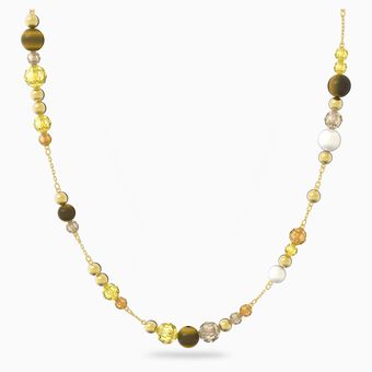 Somnia necklace,  Extra long, Multicolored, Gold-tone plated