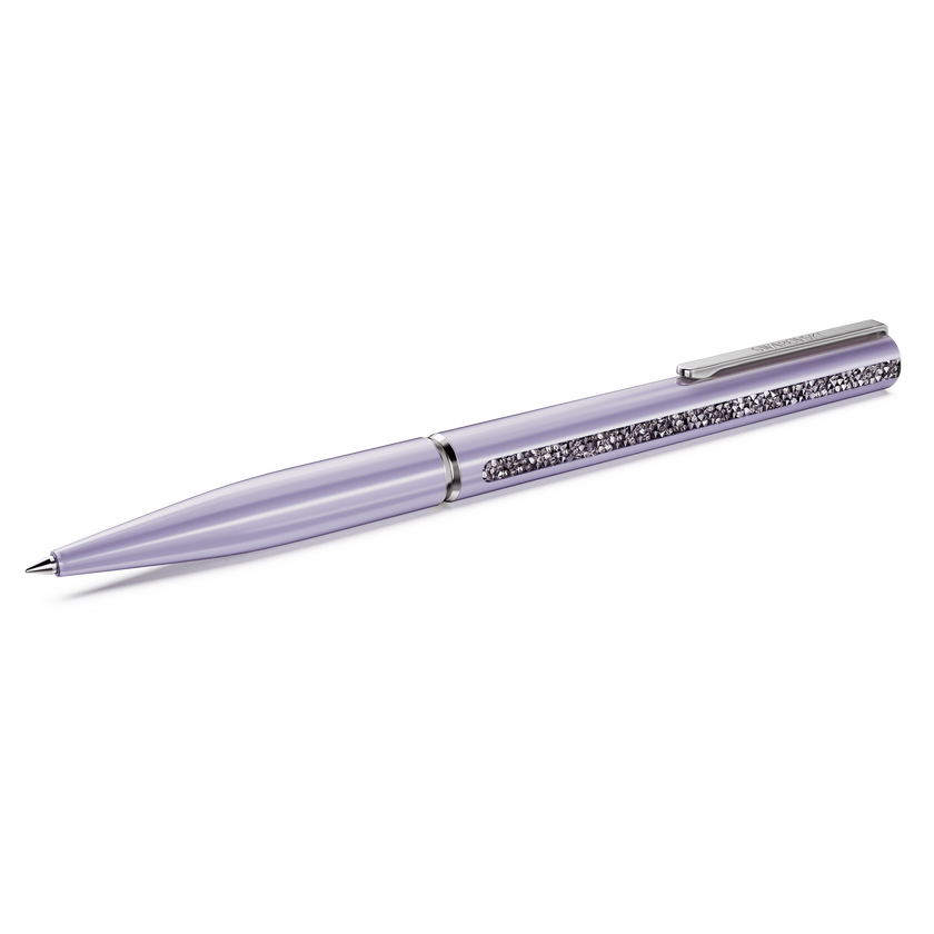 swarovski crystal shimmer glide ballpoint pen  purple  purple lacquered  chrome plated