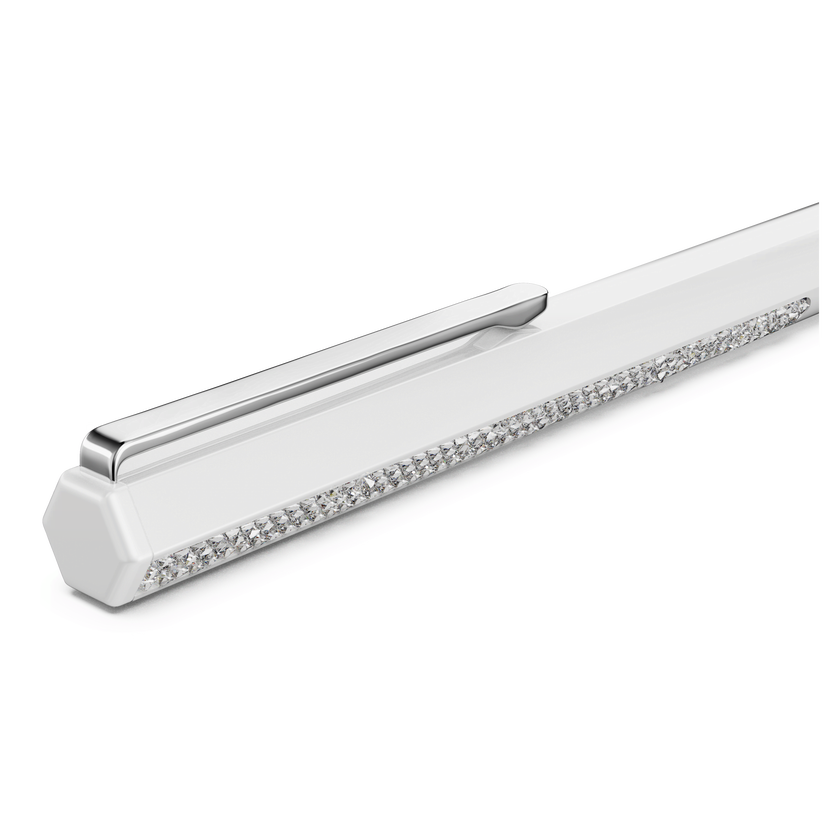 swarovski crystal shimmer ballpoint pen  white lacquered  chrome plated