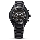 Watch, Metal bracelet, Black, Black finish