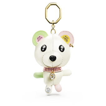 swarovski teddy bag charm bear multicolored gold tone plated