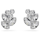 swarovski diapason stud earrings  mixed cuts  white  rhodium plated