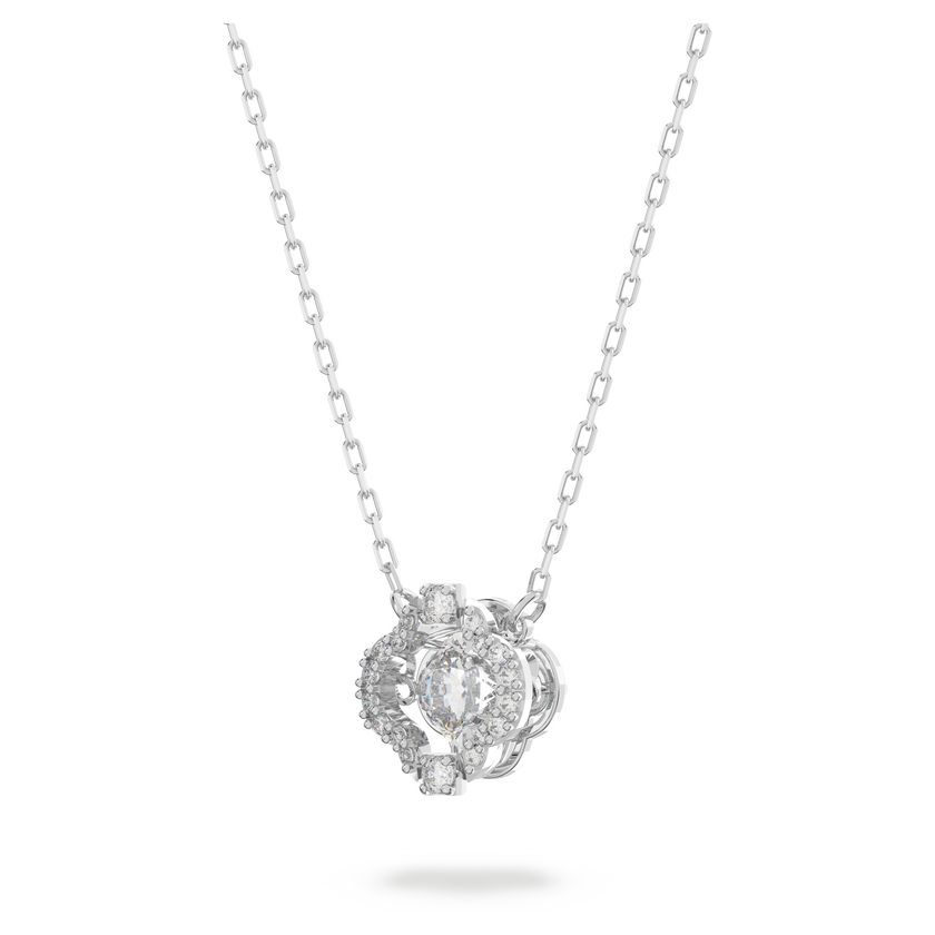 swarovski sparkling dance set  mixed cuts  clover  white  rhodium plated