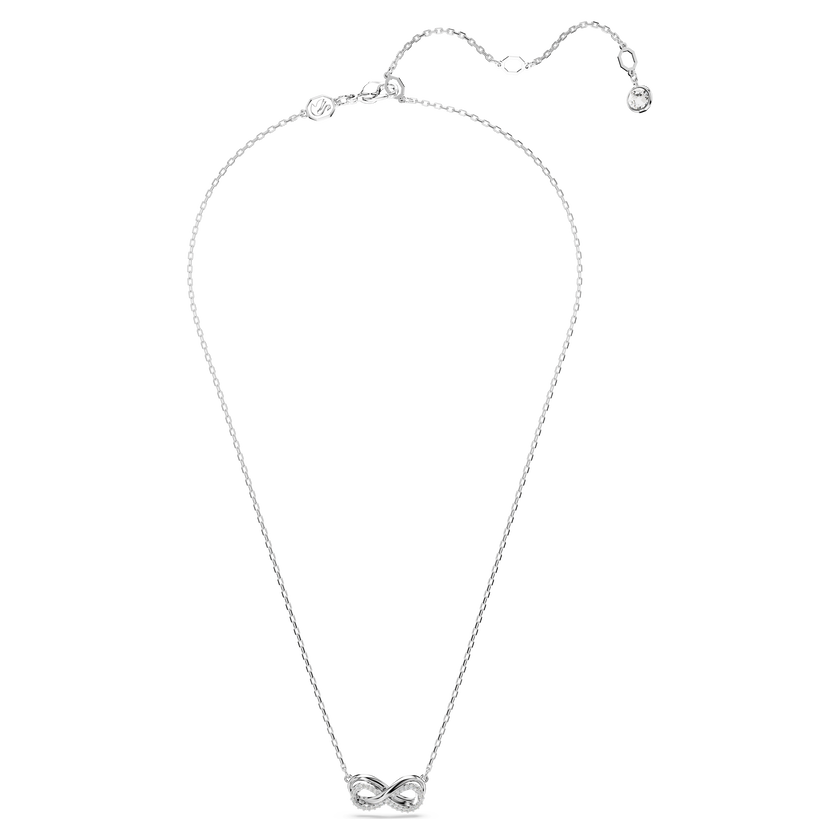 swarovski hyperbola pendant  pav   infinity  white  rhodium plated