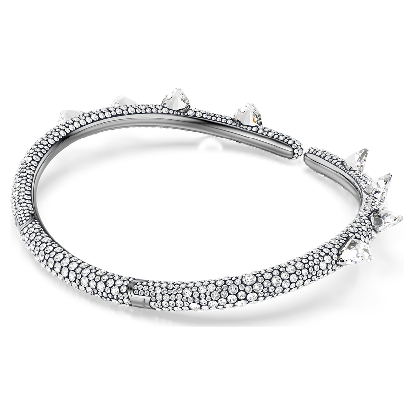 swarovski sublima choker  white  ruthenium plated