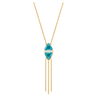 Labyrinth Necklace, Multi-Colored, Gold Plating