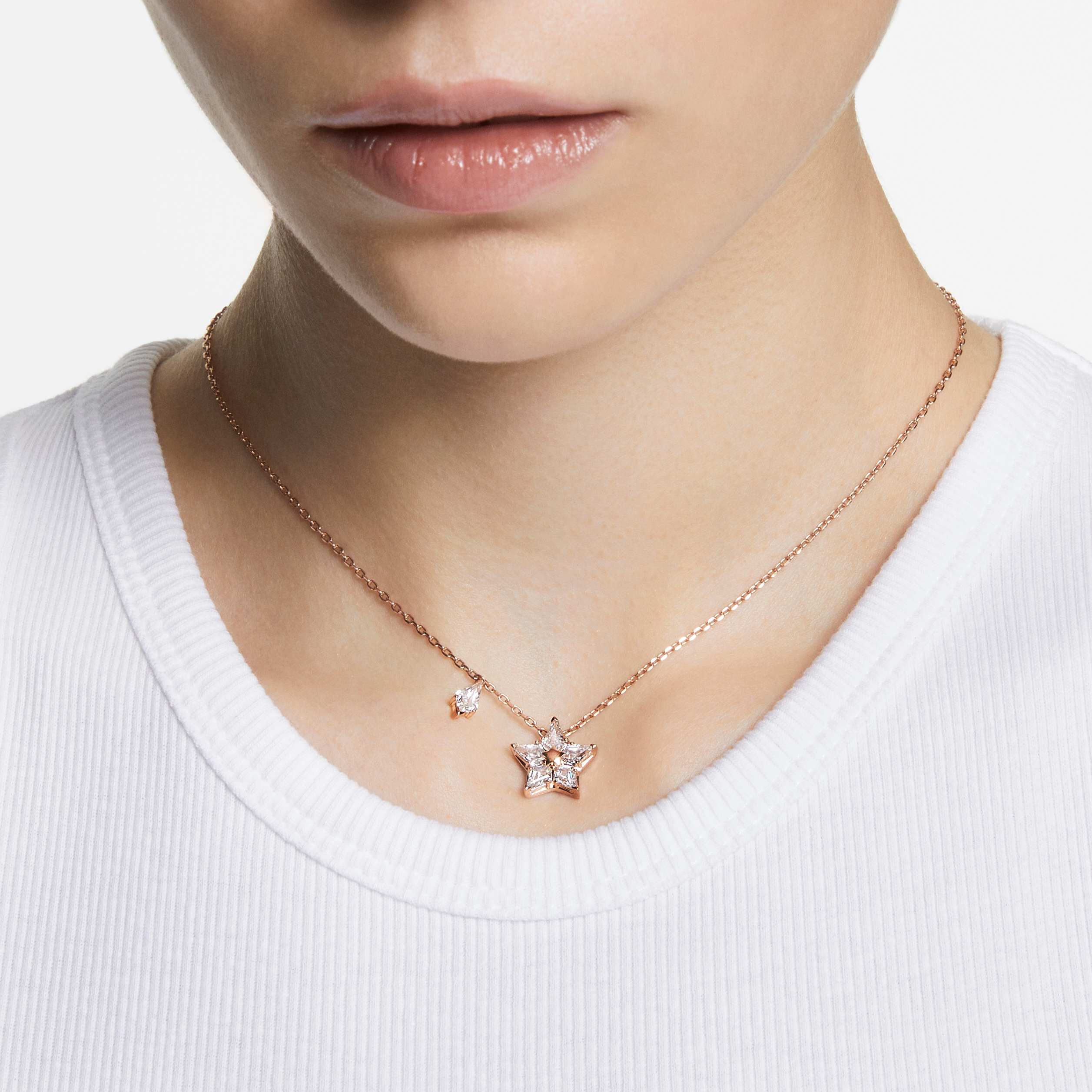 Buy Swarovski Stella pendant Kite cut Star White Rose gold