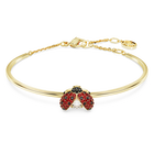 Idyllia bangle, Ladybug, Red, Gold-tone plated