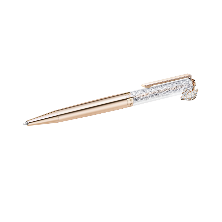 Crystalline Swan Ballpoint Pen, Rose-gold tone plated