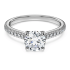 swarovski eternity solitaire ring  lab grown diamonds 1 2 ct tw  round shape  18k white gold