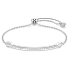 swarovski idyllia bracelet  mixed cuts  arrow  white  rhodium plated