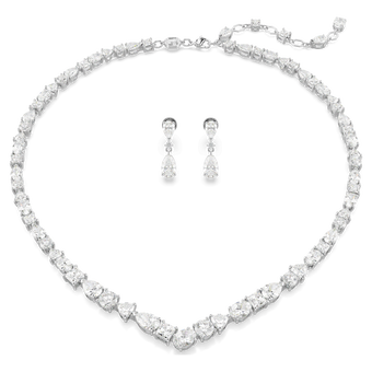 swarovski mesmera set mixed cuts white rhodium plated