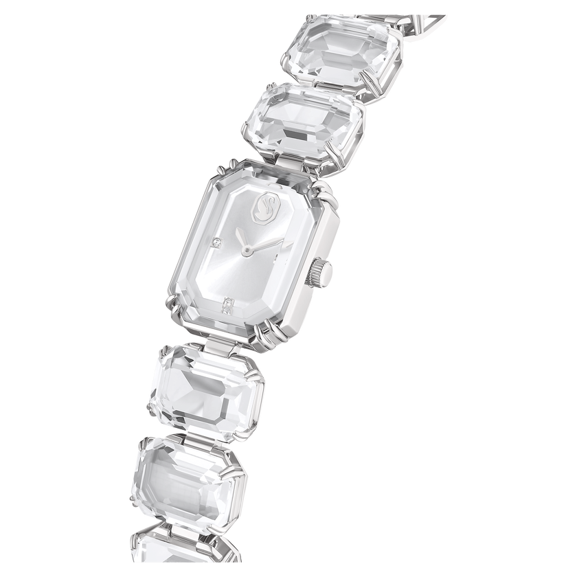 swarovski watch  octagon cut bracelet  white  stainless steel