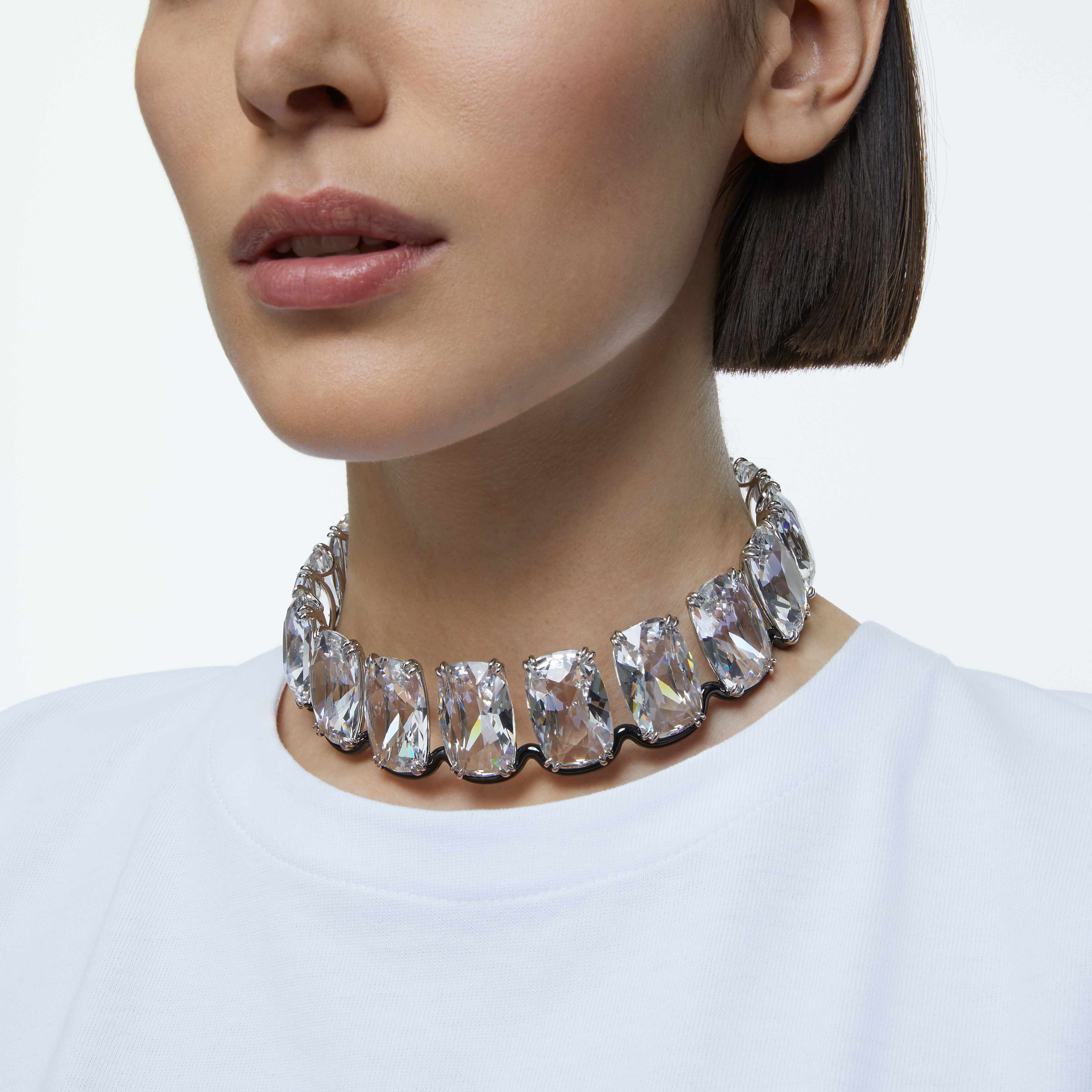 White crystal choker top