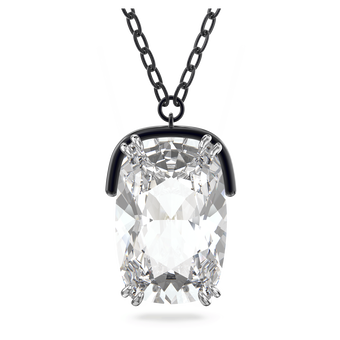Harmonia pendant, Oversized crystals, White, Rhodium plated swarovski harmonia pendant oversized crystals white rhodium plated