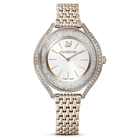 swarovski crystalline aura watch metal bracelet gold tone champagne gold tone pvd