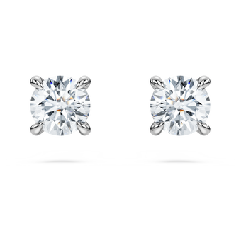 swarovski eternity stud earrings lab grown diamonds 0 52 ct tw round shape sterling silver
