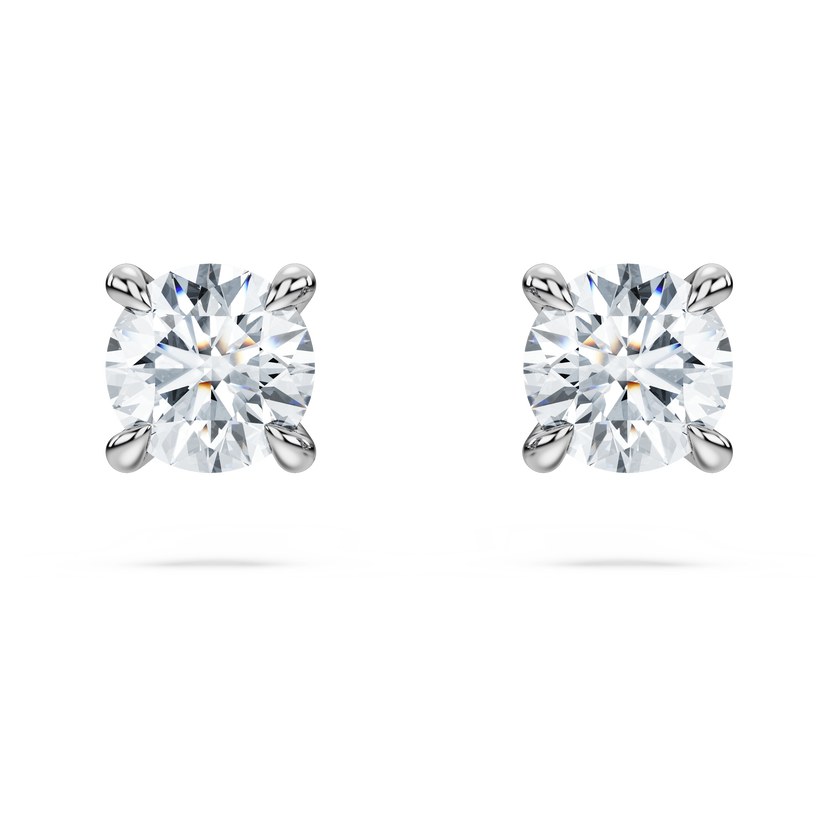 swarovski eternity stud earrings  lab grown diamonds 0 52 ct tw  round shape  sterling silver