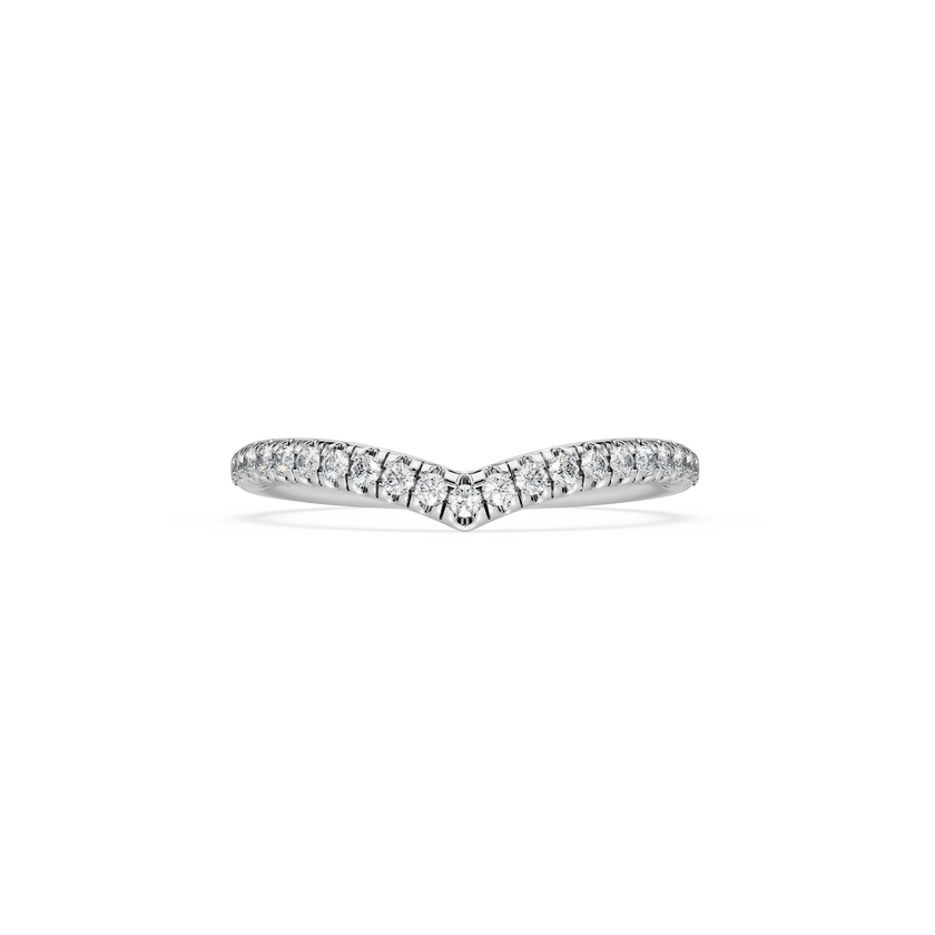 swarovski eternity v band ring  lab grown diamonds 0 25 ct tw  round shape  18k white gold
