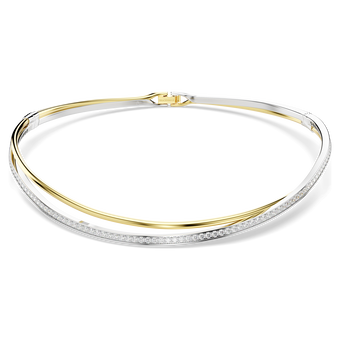 swarovski hyperbola choker round cut white mixed metal finish
