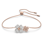 swarovski latisha bracelet flower multicolored rose gold tone plated