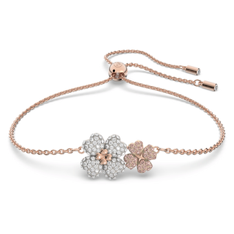 swarovski latisha bracelet  flower  multicolored  rose gold tone plated