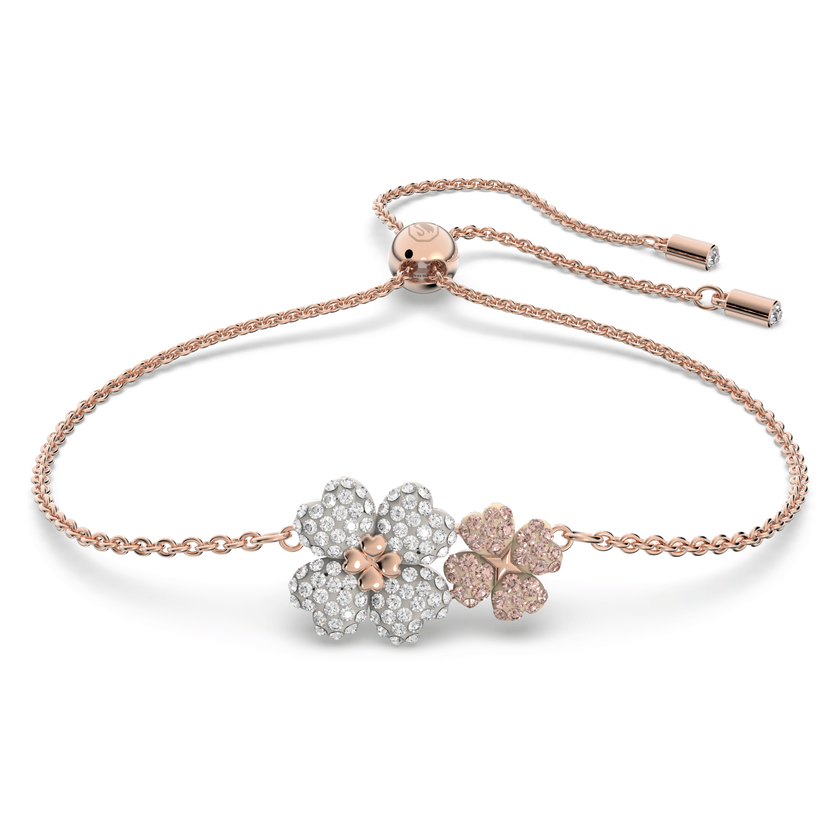 swarovski latisha bracelet  flower  multicolored  rose gold tone plated