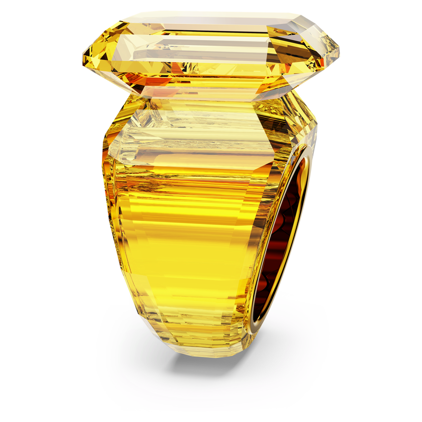 swarovski lucent cocktail ring  yellow