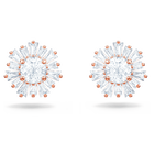 swarovski sunshine pierced earrings white rose gold plating