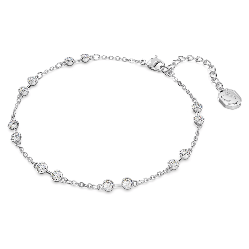 swarovski remix collection strand  round cut  white  rhodium plated