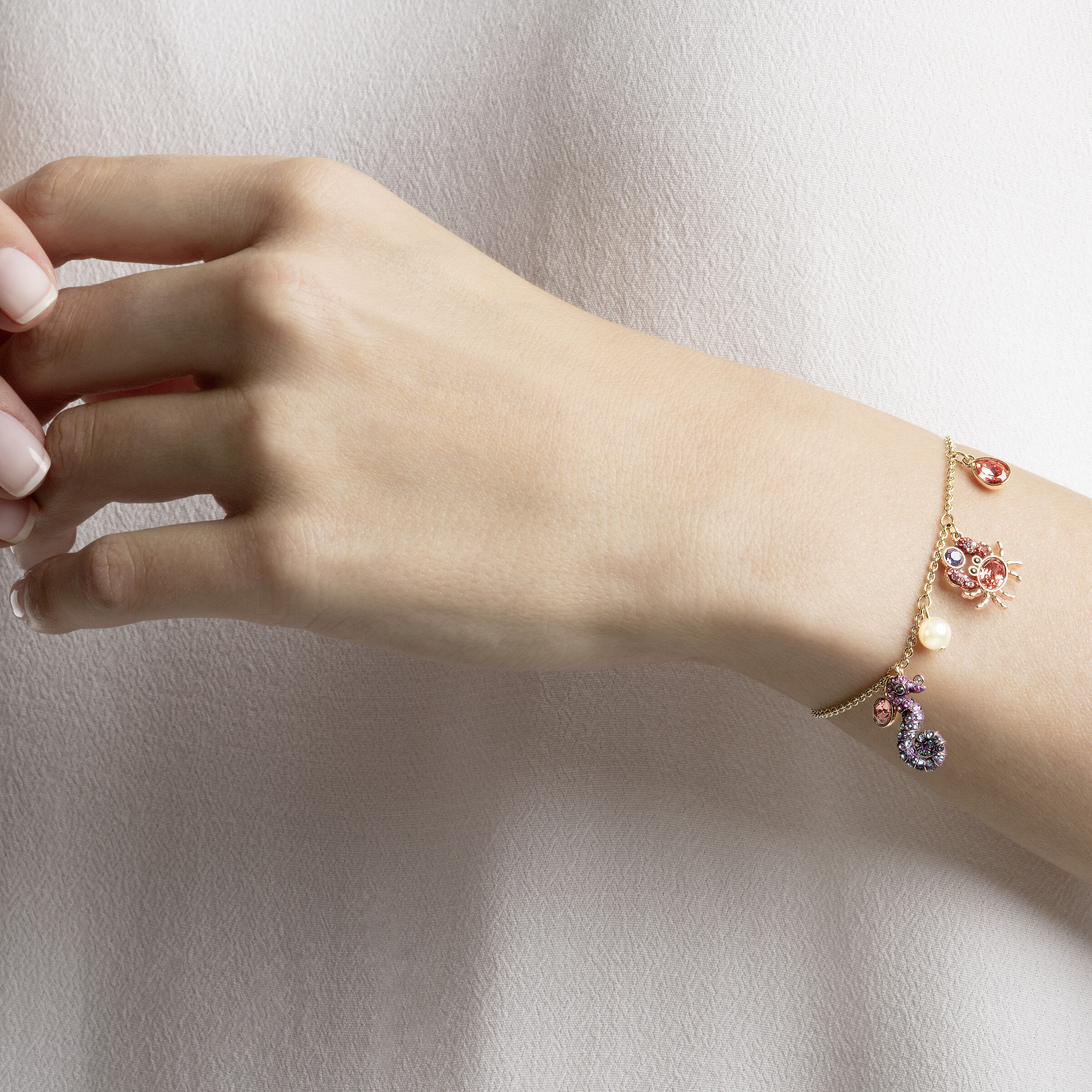 Buy Swarovski Ocean Bracelet Multi colored Gold plating