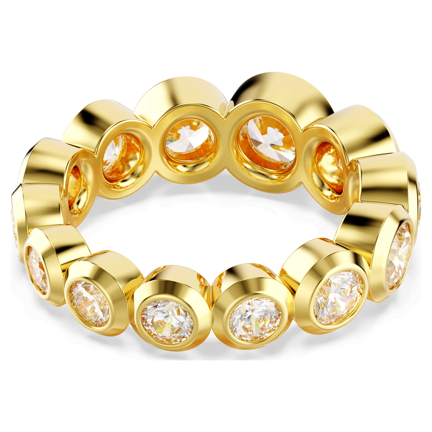 swarovski imber ring  mixed round cuts  white  gold tone plated