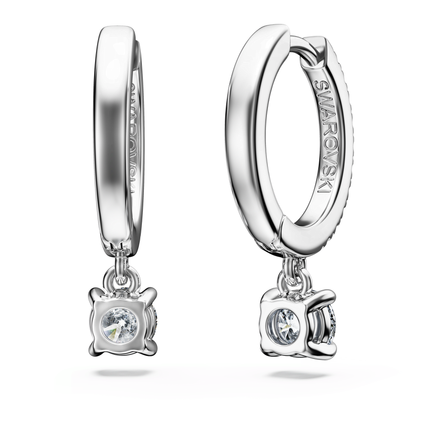 swarovski eternity drop earrings  laboratory grown diamonds 0 7 ct tw  18k white gold