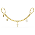 swarovski bag charm  mixed cuts  white  gold tone plated