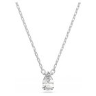 swarovski stilla pendant pear cut white rhodium plated