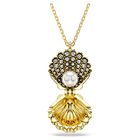 swarovski idyllia pendant crystal pearl shell white gold tone plated